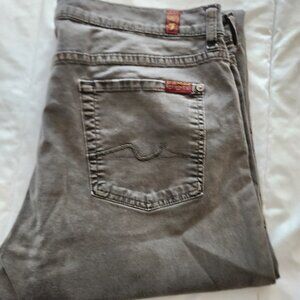 7 For All Mankind - mens khakis olive green Relaxed Fit